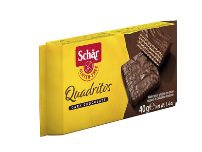 Schar Quadritos Siyah Çikolata Kaplı Glutensiz Gofret