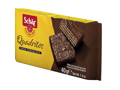 Schar Quadritos Siyah Çikolata Kaplı Glutensiz Gofret